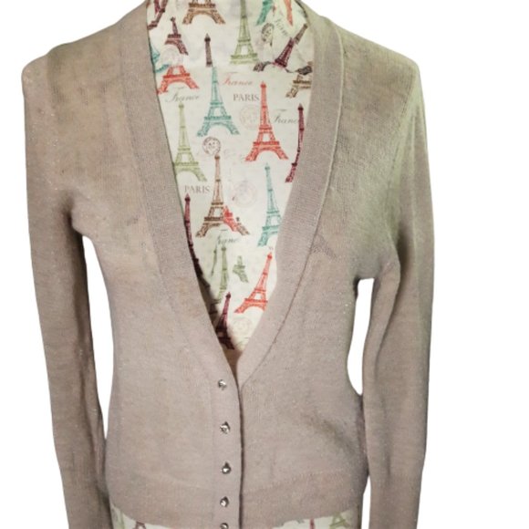 J. Crew Sweaters - J. Crew M Beige LS Alpaca / Wool Cardigan Sweater